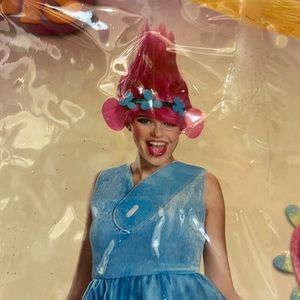 Girls troll poppy costume